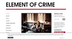 Desktop Screenshot of element-of-crime.de